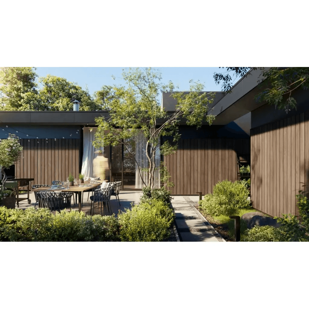 Panele elewacyjne fasadowe Solvo V-Black Dąb Czekoladowy 3030861 SO-01, VOX