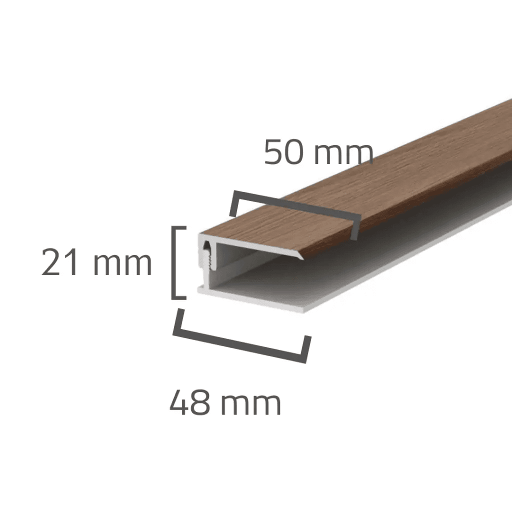 Panele elewacyjne fasadowe Solvo Listwa zakończeniowa Dąb Czekoladowy 2-cz FS-252, 3030887, VOX