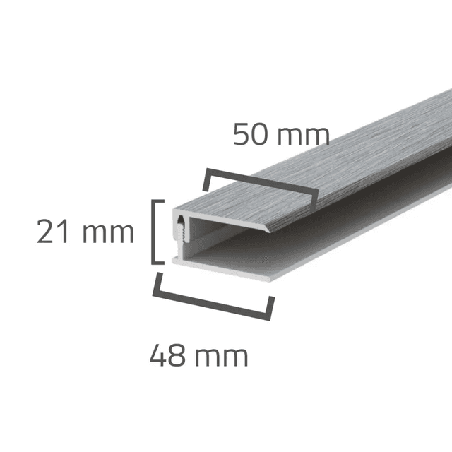 Panele elewacyjne fasadowe Solvo Listwa zakończeniowa Dąb Szary 2-cz FS-252, 3030888, VOX