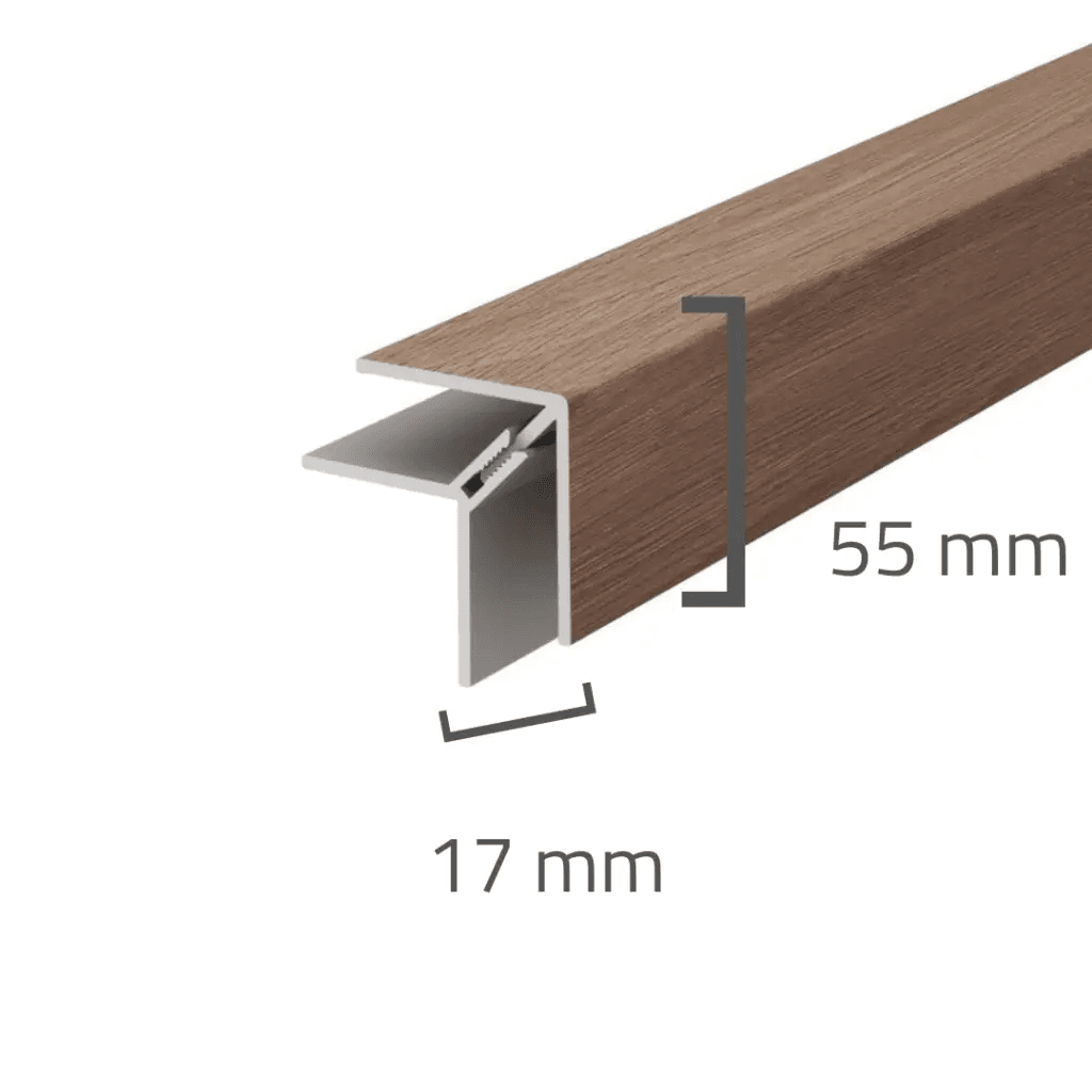 Panele elewacyjne fasadowe Solvo Listwa narożna zewnętrzna Dąb Czekoladowy 2-cz FS-222, 3030871, VOX