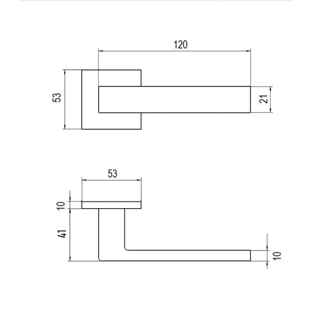 Klamka czarna matowa BELLA 5907609715852, N266545B, Si Apre