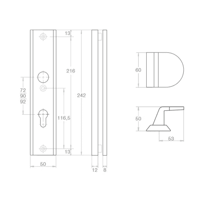 Klamka Alaska Premium F8, 5907614599485, 5907614599485 , Axa