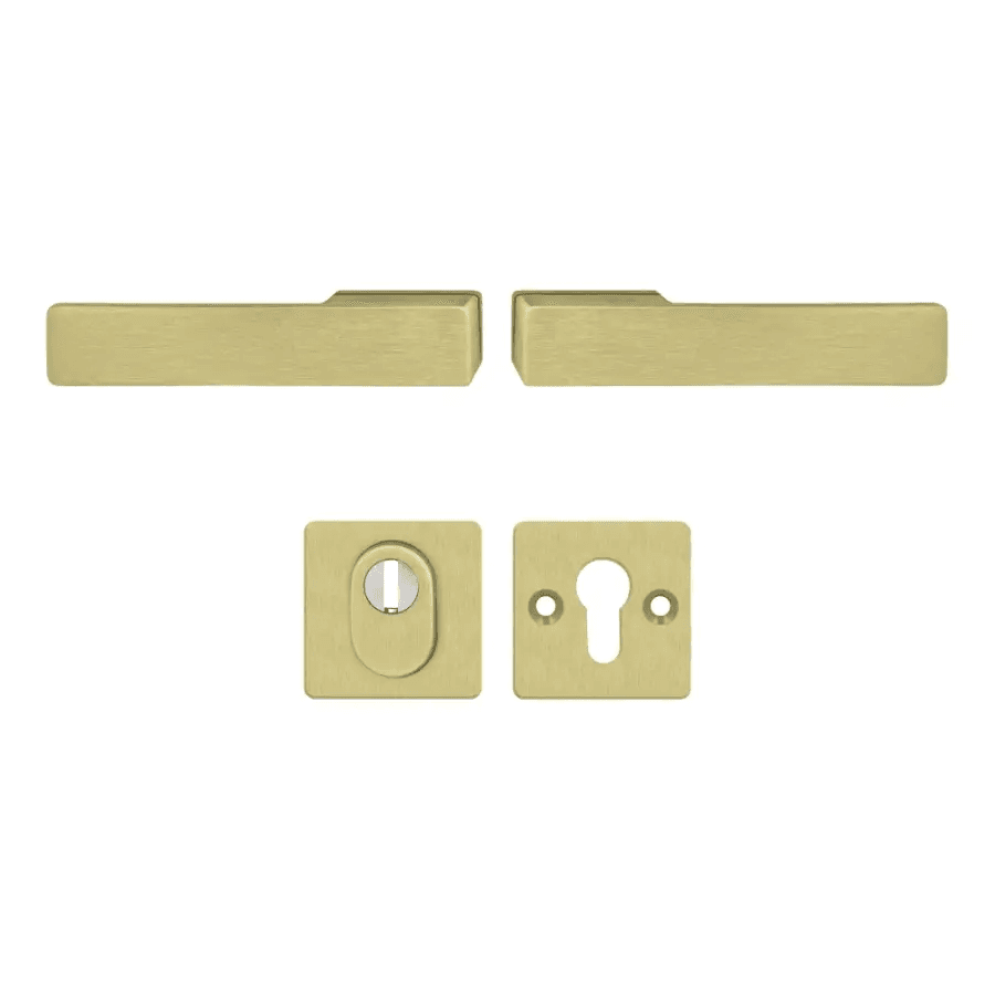 Klamka Libera Złota klamko + klamka + rozeta WB z zabezpieczeniem, 5907505421314, 5907505421314 , Axa