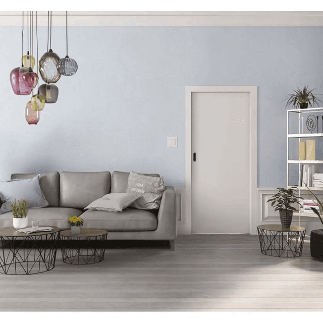 Drzwi przesuwne chowane w ścianę Norma Decor 1 80 cm WC Komplet: drzwi + kaseta + ościeżnica (obudowa), 100076873, Invado