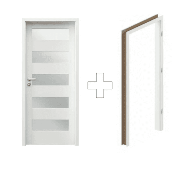 Komplet Drzwi + Ościeżnica Regulowana Porta Trim Lite B.5 Prawe 80 Przylgowe, SPXTB50P08DBI0SZ3KA300, PORTA