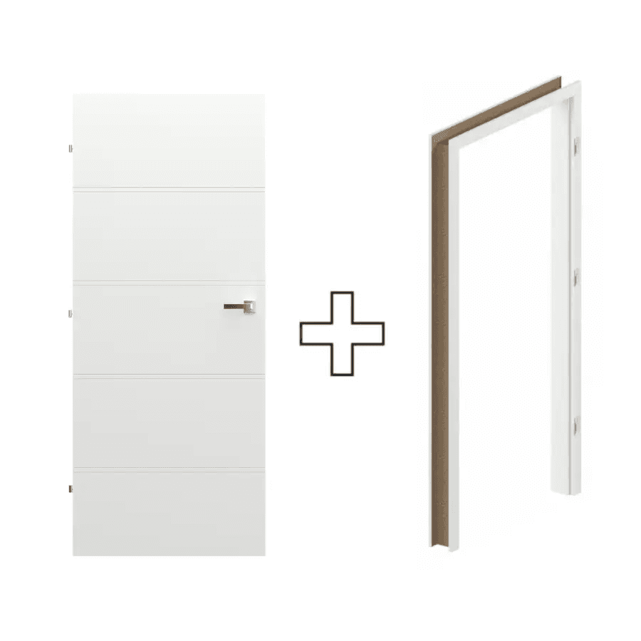 Komplet Drzwi + Ościeżnica Regulowana Porta Trim T lewe 80 przylgowe, TRIM SPXLT10L08LBI0SC30H000, PORTA
