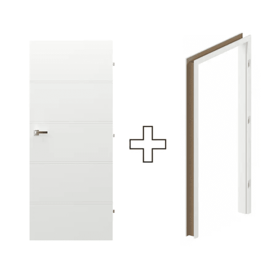 Komplet Drzwi + Ościeżnica Regulowana Porta Trim T prawe 70 przylgowe, TRIM SPXLT10P07LBI0SC30H000, PORTA