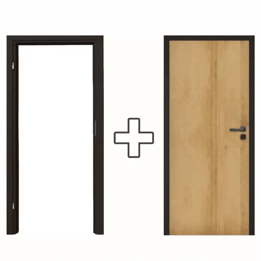 Komplet Drzwi + Ościeżnica regulowana Invado Loft lewe 80 cm bezprzylgowe , 100063795, Invado