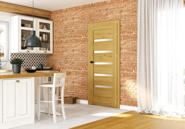 Drzwi Porta VERTE HOME model H.5 z czarnymi szybami, PORTA