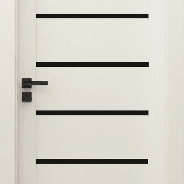 Drzwi Porta VERTE HOME model J.6 z czarnymi szybami, PORTA