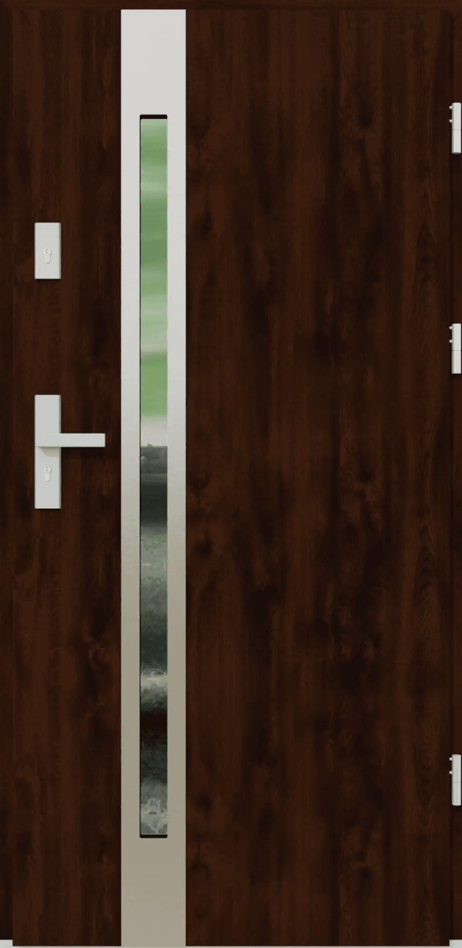 Drzwi zewnętrzne z ościeżnicą Otello 12B Orzech Prawe 90cm CZYSTE POWIETRZE, 5903324179375, KR CENTER