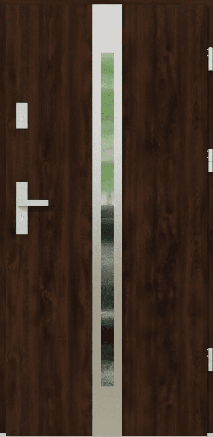 Drzwi zewnętrzne z ościeżnicą Otello 12 Orzech Prawe 90cm CZYSTE POWIETRZE, 5903324179238, KR CENTER