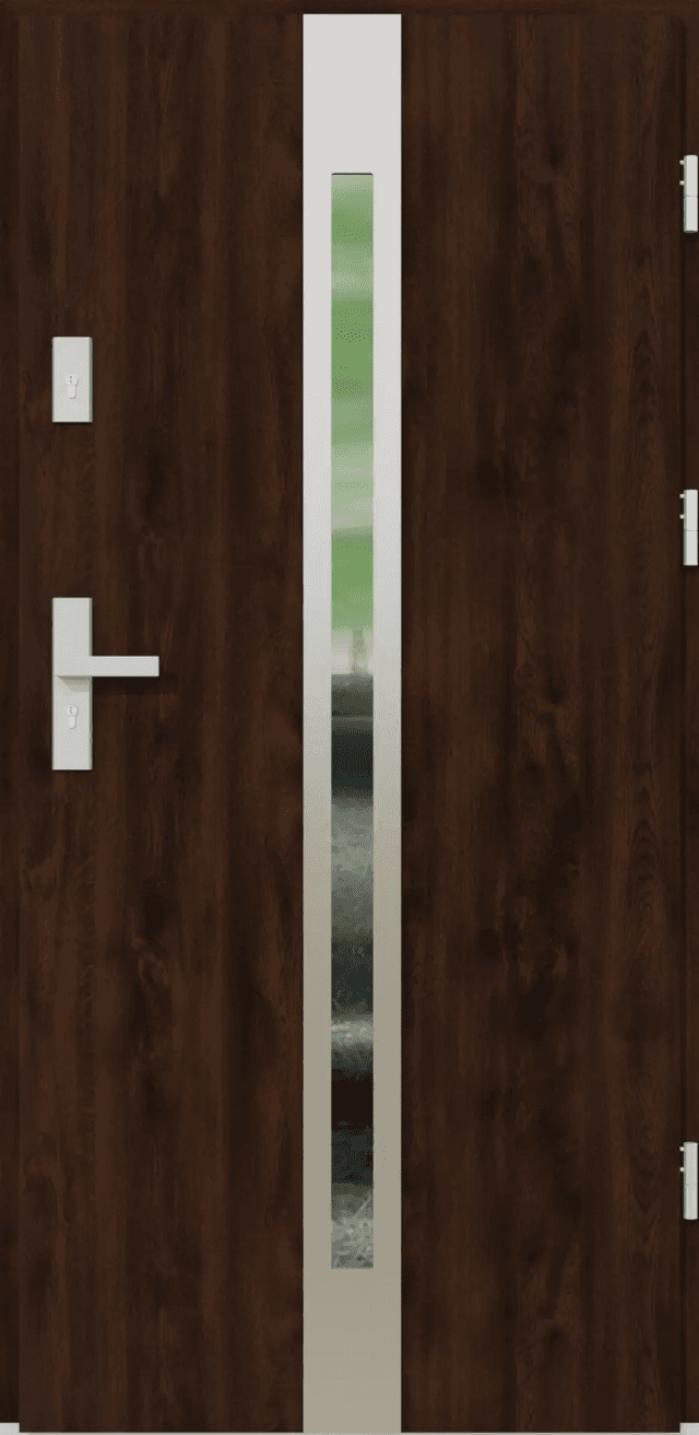 Drzwi zewnętrzne z ościeżnicą Otello 12 Orzech Prawe 90cm CZYSTE POWIETRZE, 5903324179238, KR CENTER