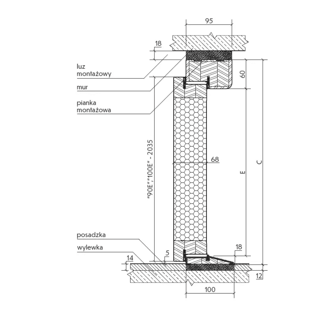 Drzwi zewnętrzne z ościeżnicą Torino 12B Orzech Prawe 90cm CZYSTE POWIETRZE, 5903325287161, KR CENTER