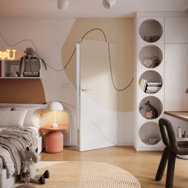 Drzwi ukryte Porta HIDE Bezprzylgowe (otwierane na zewnątrz) Prawe 80cm plaster miodu, SPA1110P08LBP0A7U0H000, PORTA