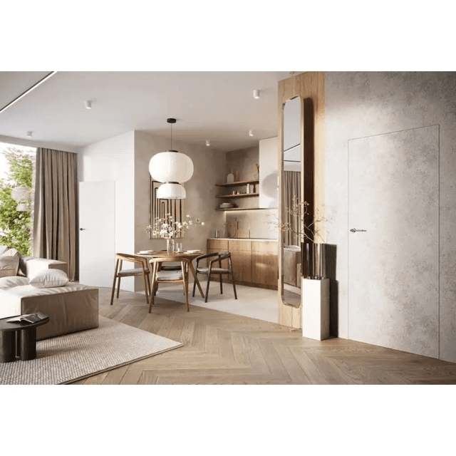 Drzwi ukryte Porta HIDE Bezprzylgowe (otwierane na zewnątrz) Prawe 80cm plaster miodu, SPA1110P08LBP0A7U0H000, PORTA