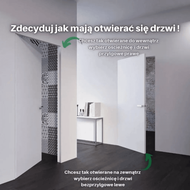 Drzwi Sara Eco 2 odwrotna przylga ukryte lewe 60 cm, 5901316084591, DRE