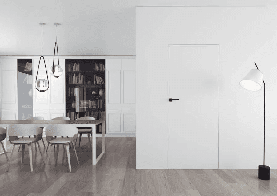 Drzwi Sara Eco 2 bezprzylgowe ukryte prawe 80cm z uszczelką opadającą, 5903526669575, DRE