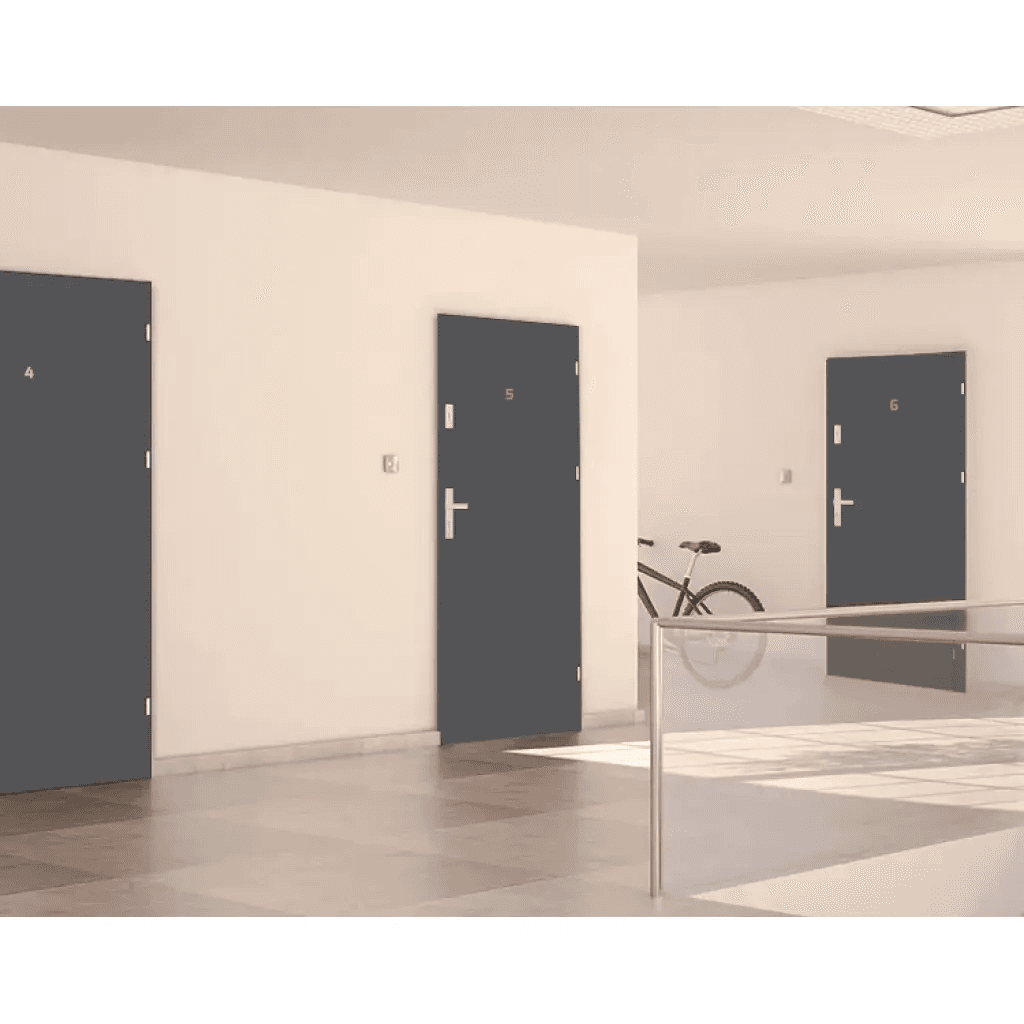 Drzwi Wejściowe Enter Lewe 80 cm Szary Ciemny, 5903004559640, DRE