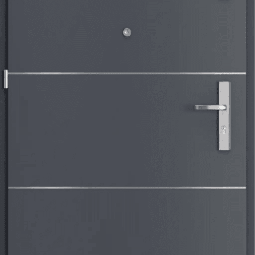 Drzwi Wejściowe Agat Lewe 80 Antracyt Intarsje srebrne, SPEAJ60L082NCJSD30ON00, PORTA