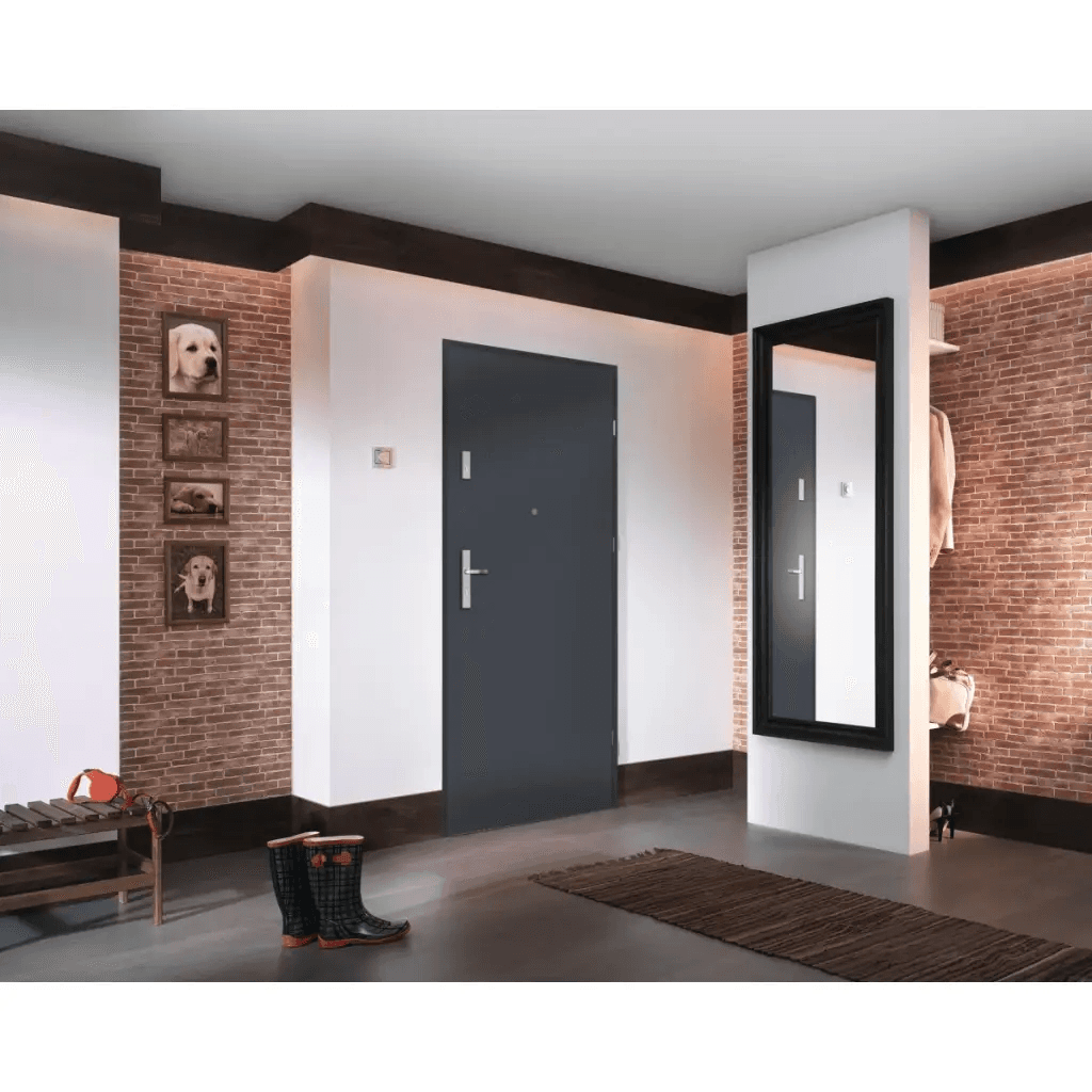 Drzwi Wejściowe Agat 80 Antracyt Prawe, SPEA0P0P082NCJSD30O000, PORTA