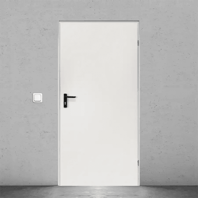 Drzwi techniczne stalowe 80 cm prawe Ecouni, T40 URAN 2 BIAŁY/80 PRAWE, Domoferm