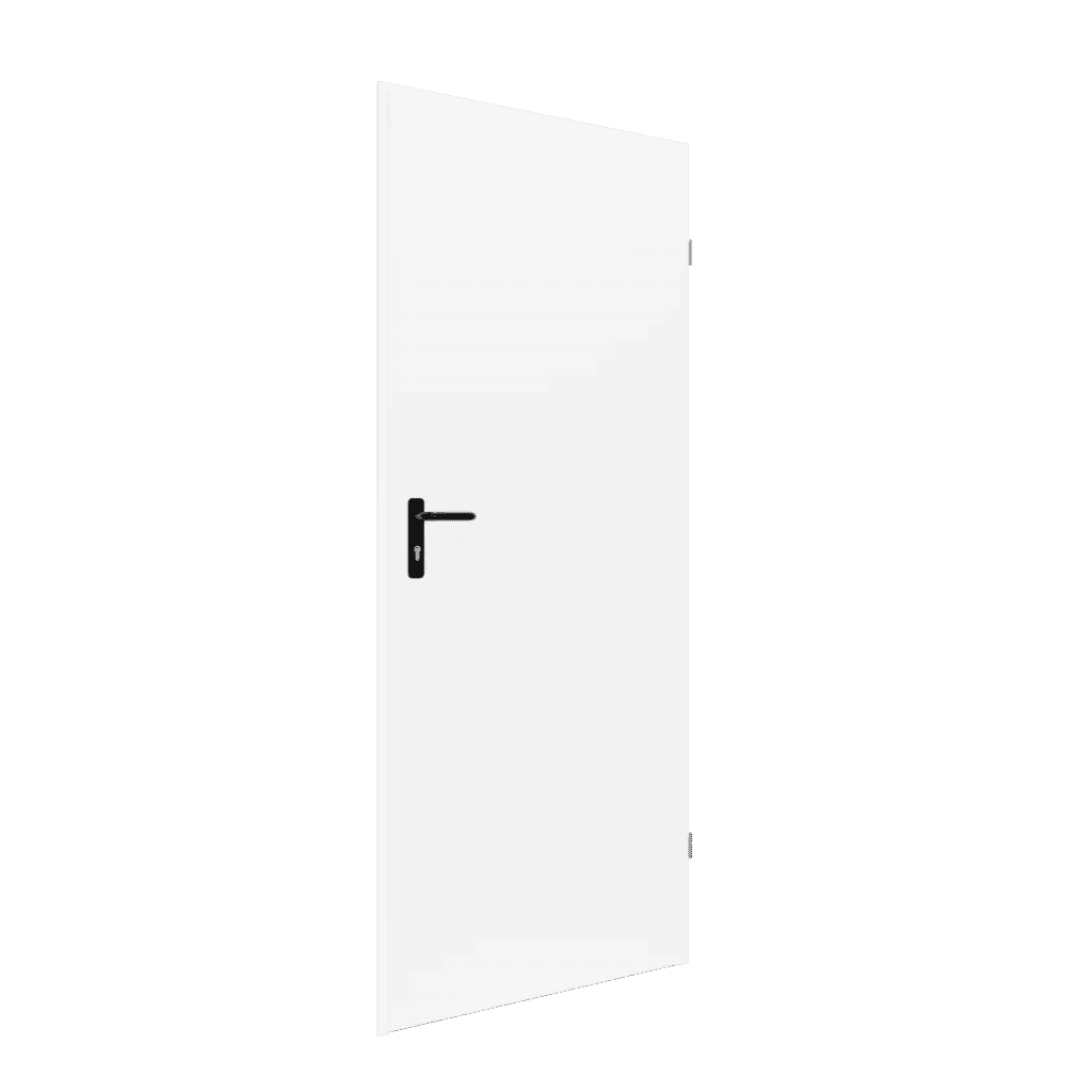 Drzwi techniczne stalowe 80 cm lewe Ecouni, T40 URAN 2 BIAŁY/80 LEWE, Domoferm