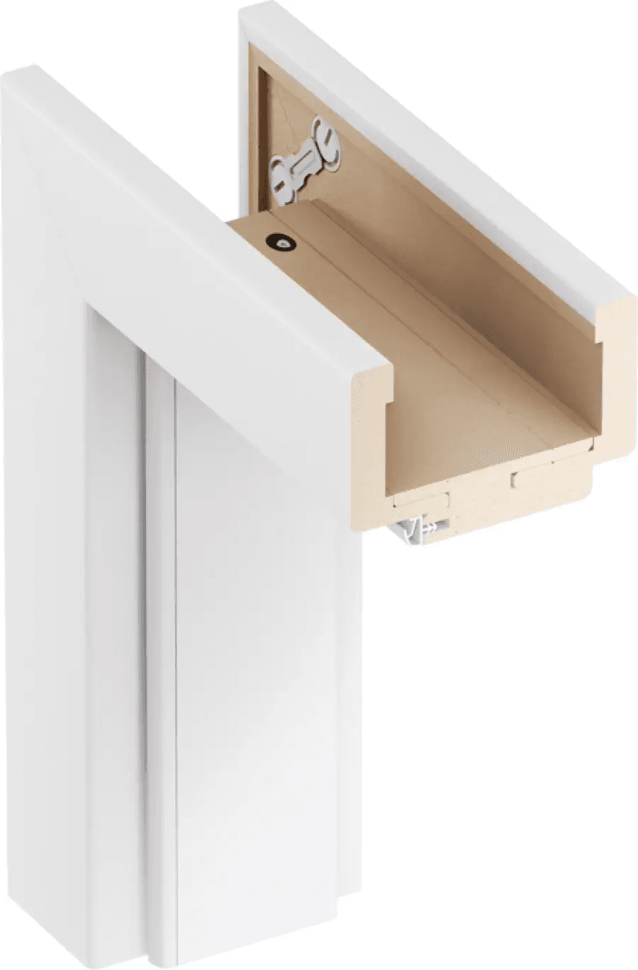 Ościeżnica regulowana z kątownikiem ORS1 Invado 120-139 Lewa 80cm Przylgowa Biała, 100015141, Invado