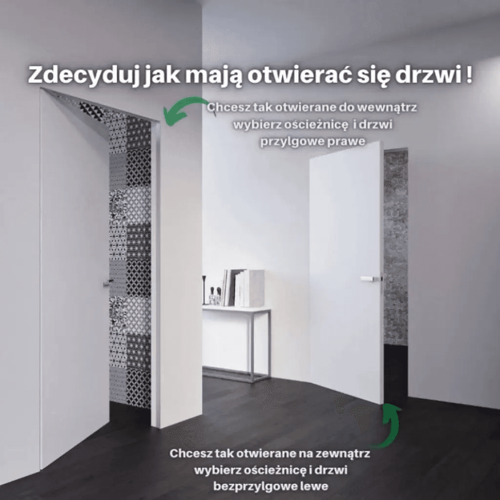 Ościeżnica aluminiowa Sara Eco 2 przylgowa Prawa 80 3z, 400010422, DRE