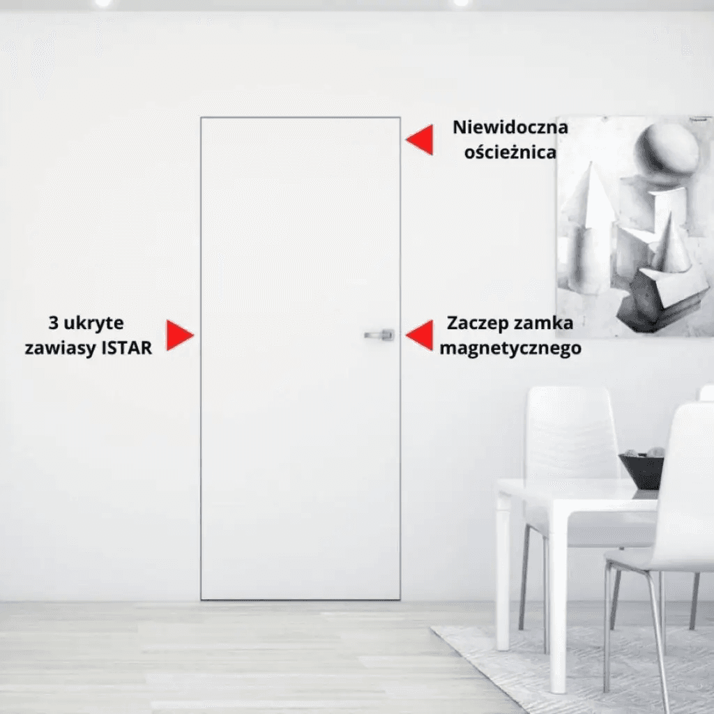 Ościeżnica aluminiowa Biała Sara Eco 2 bezprzylgowa Lewa 80 2z, 5901316110658, DRE