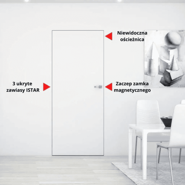 Ościeżnica aluminiowa Biała Sara Eco 2 bezprzylgowa Prawa 90 2z, 5901316110757, DRE