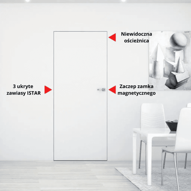 Ościeżnica aluminiowa Sara Eco 2 bezprzylgowa Prawa 90 2z, DRE 400010433, DRE