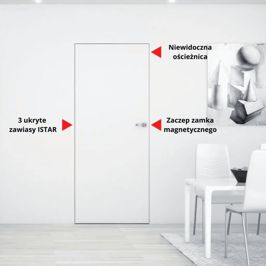 Ościeżnica aluminiowa Sara Eco 2 bezprzylgowa Prawa 80 2z, DRE 400010425, DRE